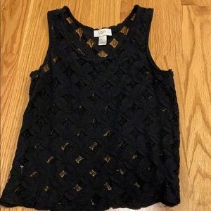 Black laced tank top
